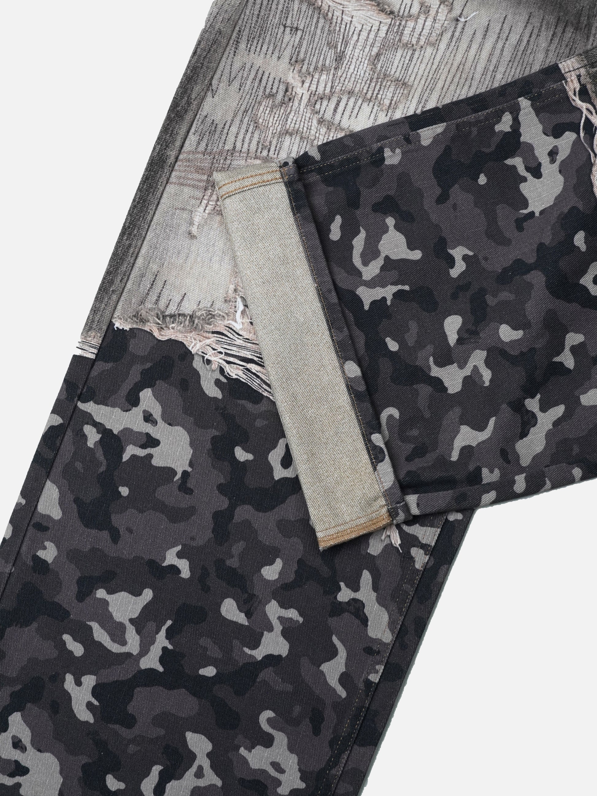 Digital Printing Wide Leg DesignerJeans camo  Baggy Jeans