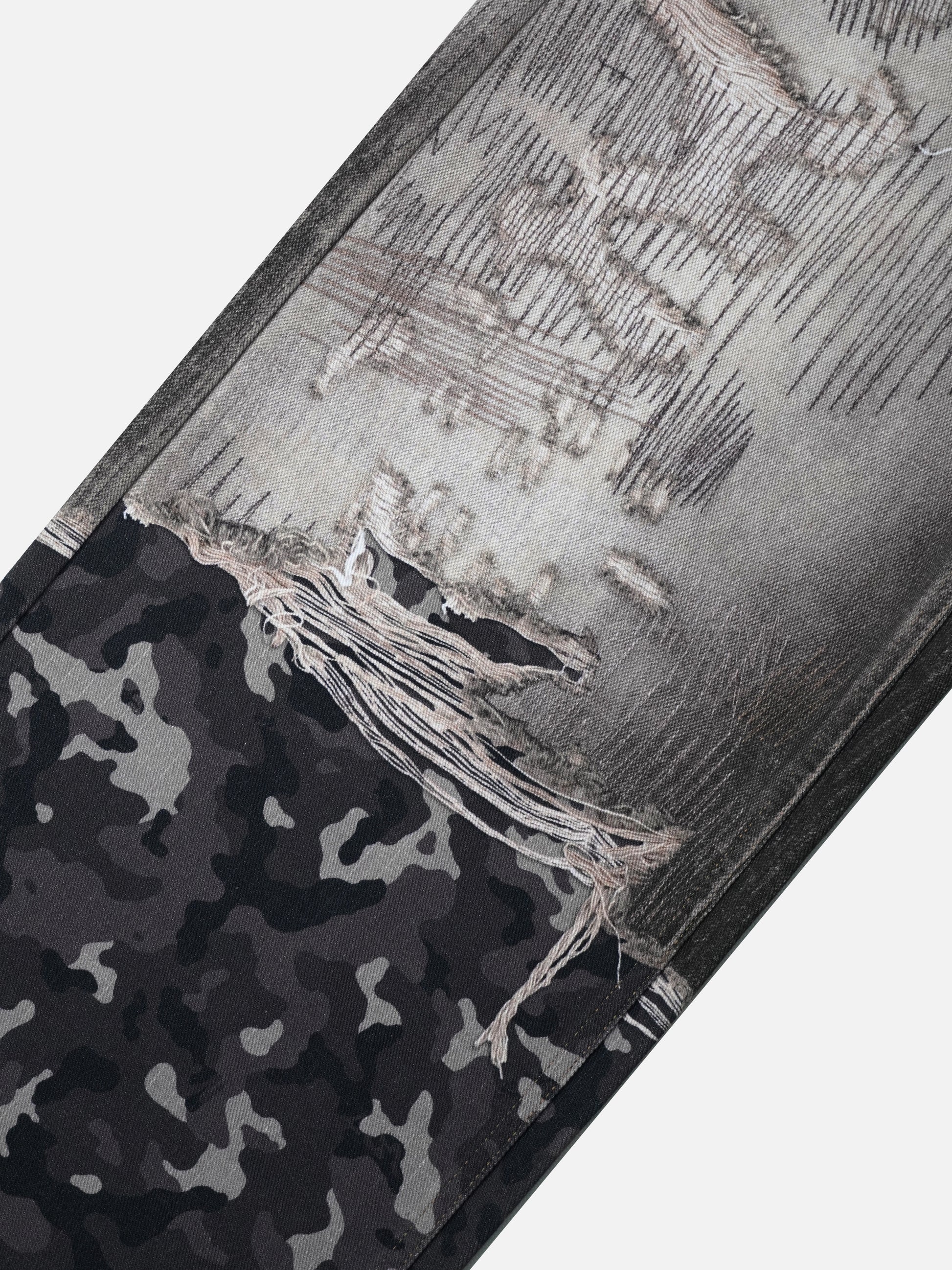 Digital Printing Wide Leg DesignerJeans camo  Baggy Jeans