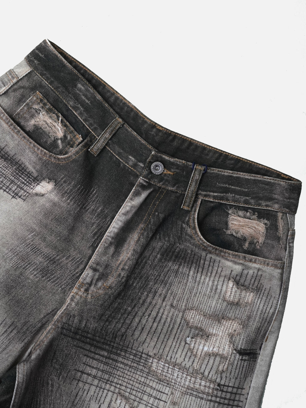 Digital Printing Wide Leg DesignerJeans camo  Baggy Jeans