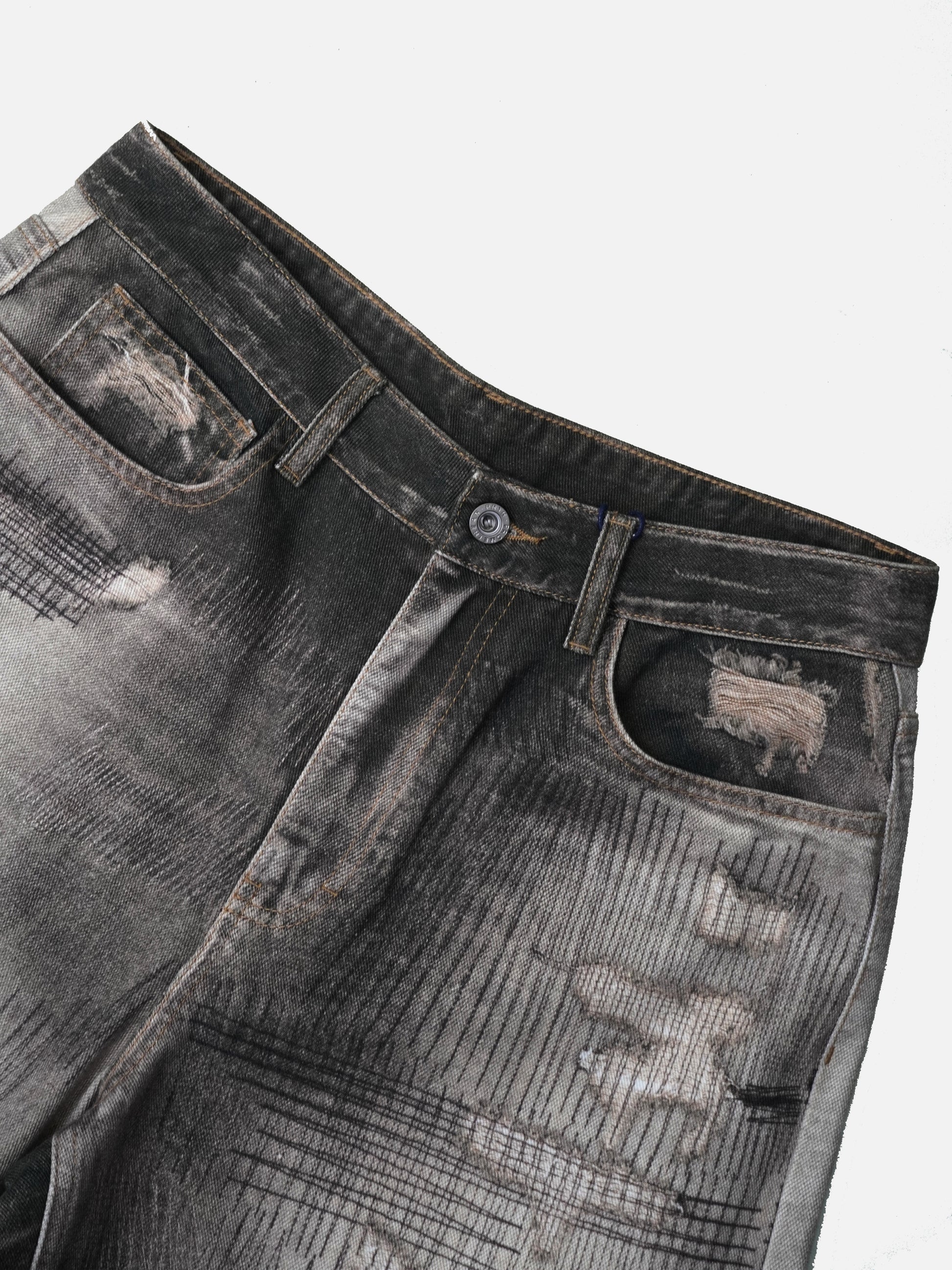 Digital Printing Wide Leg DesignerJeans camo  Baggy Jeans