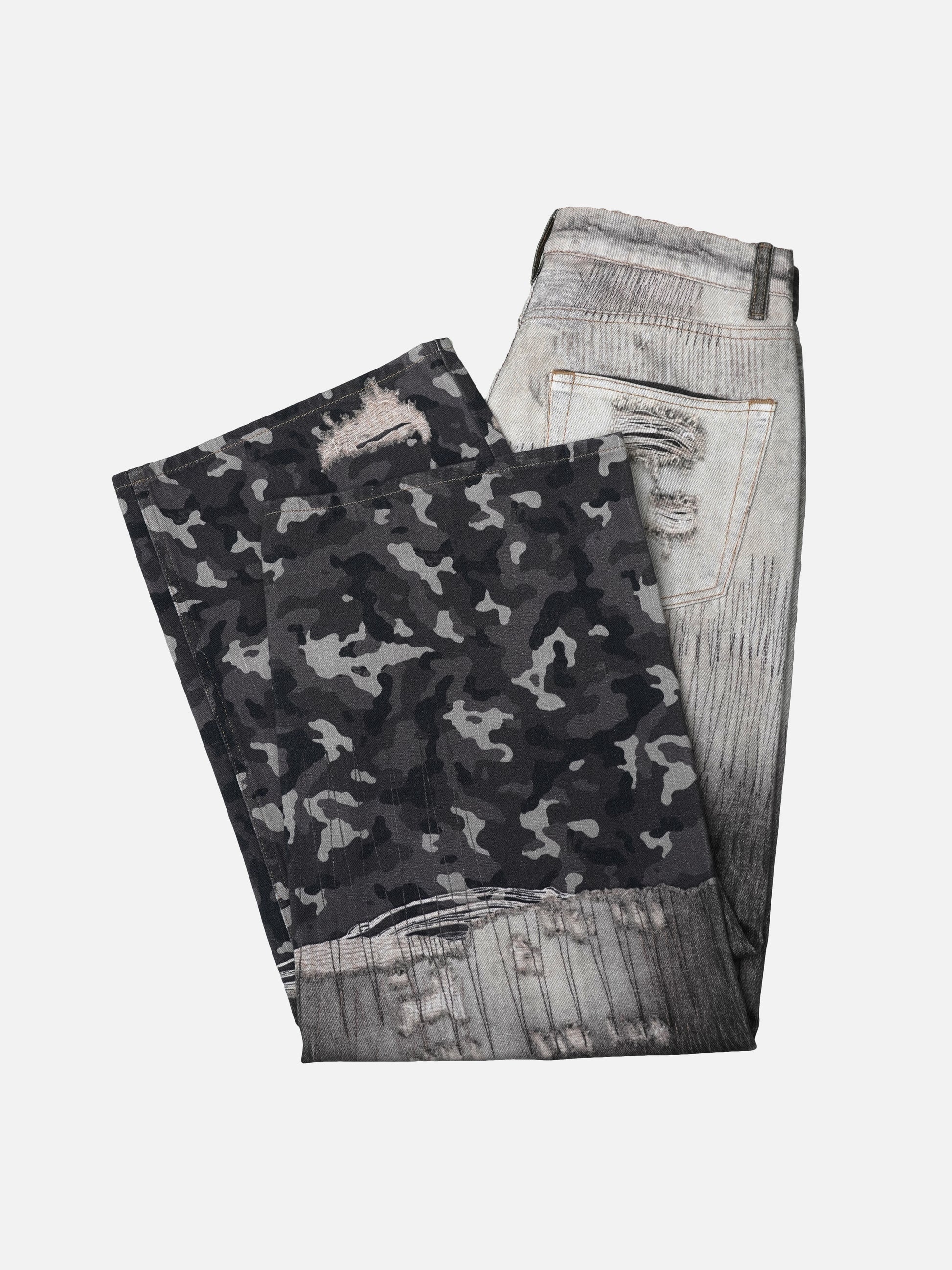 Digital Printing Wide Leg DesignerJeans camo  Baggy Jeans