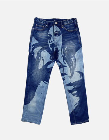 facial laser denim jeans