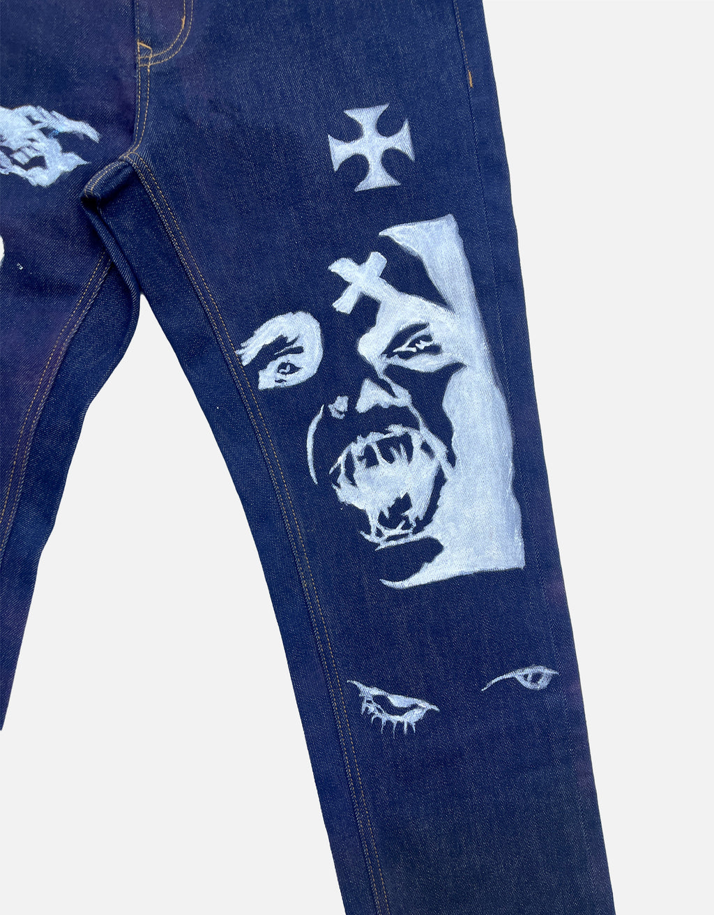 dark blue Halloween denim jeans