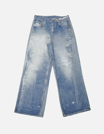 DIGITAL PRINTING WIDE LEG DESIGNER JEANS