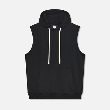 280G Solid Color Hooded Casual Men's Tank Top