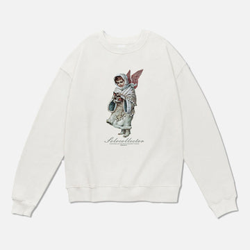 370G Terry Personalized Pattern Print Casual Loose Sweatshirt