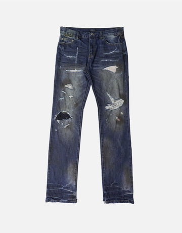 blue hue  distressed denim jeans