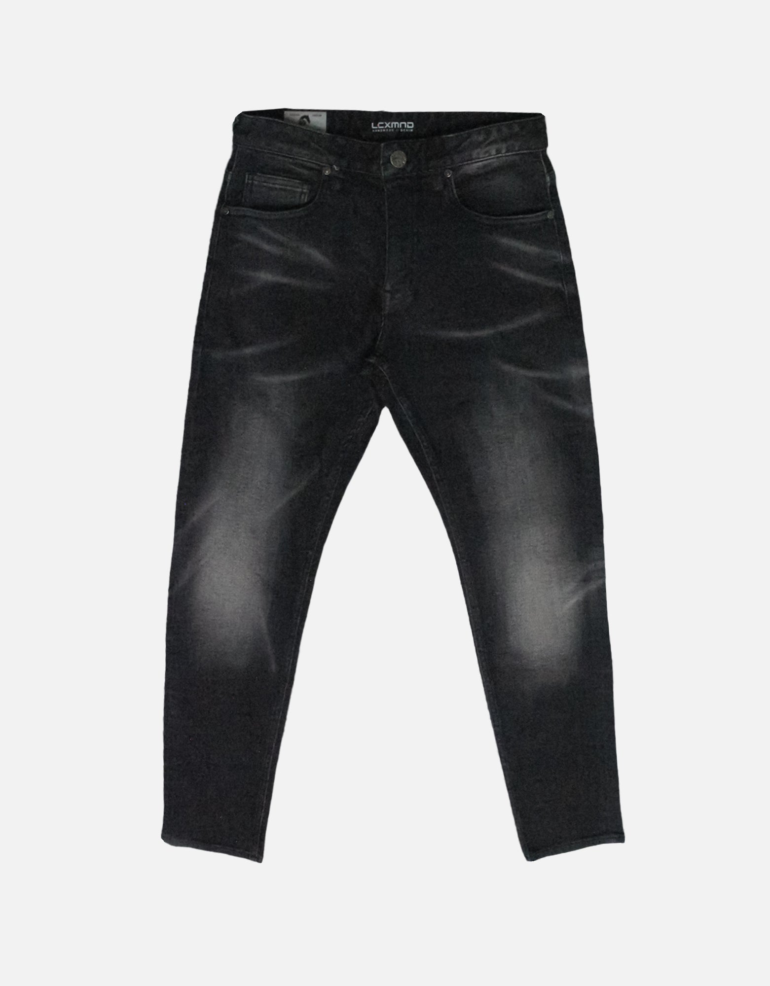 Classic five pocket washed slim denim jeans