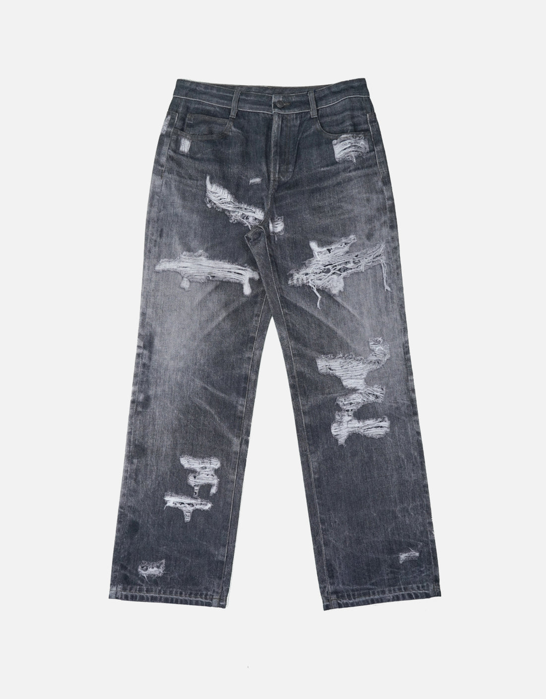 3D Printed Distressed  Men's Jeans