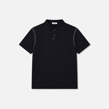 Decorative stitch Men's Jersey polo shirt