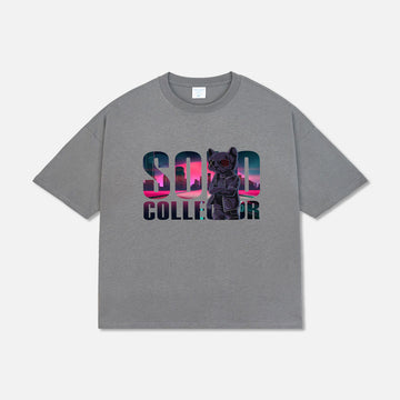 240G Cartoon print round neck loose unisex cotton short sleeve t-shirt