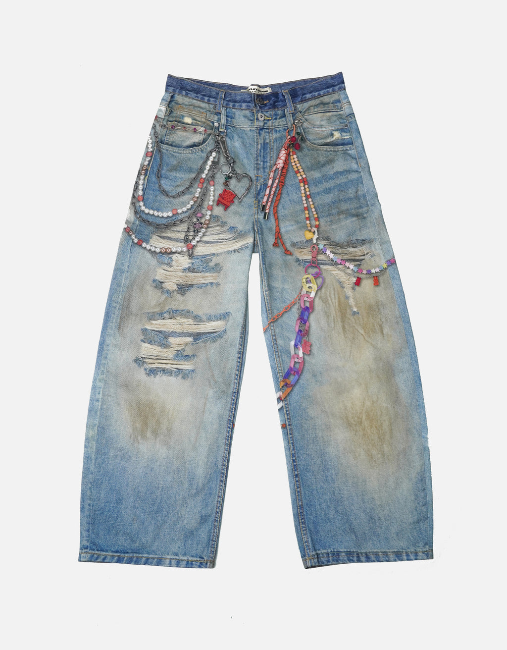 Rope Chain Baggy Jeans