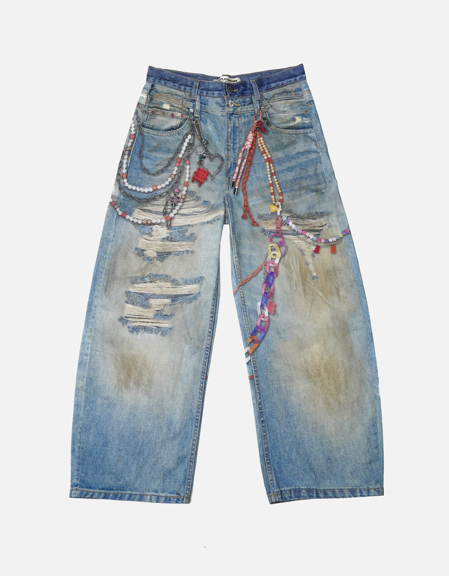 Rope Chain Baggy Jeans