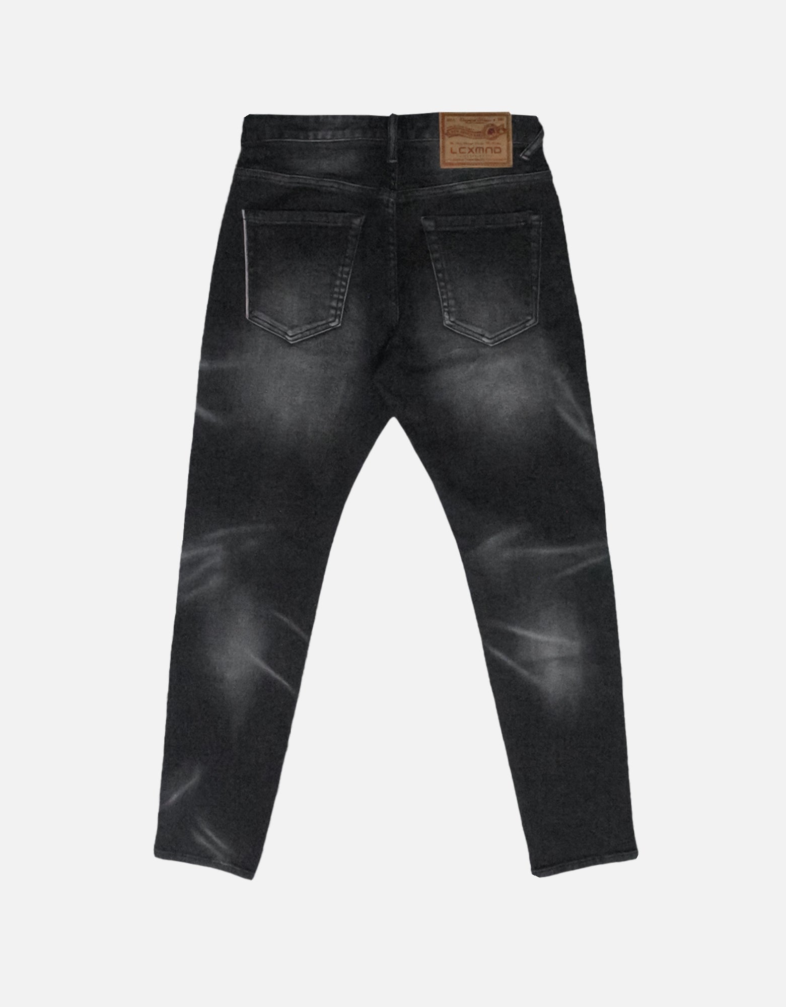 Classic five pocket washed slim denim jeans