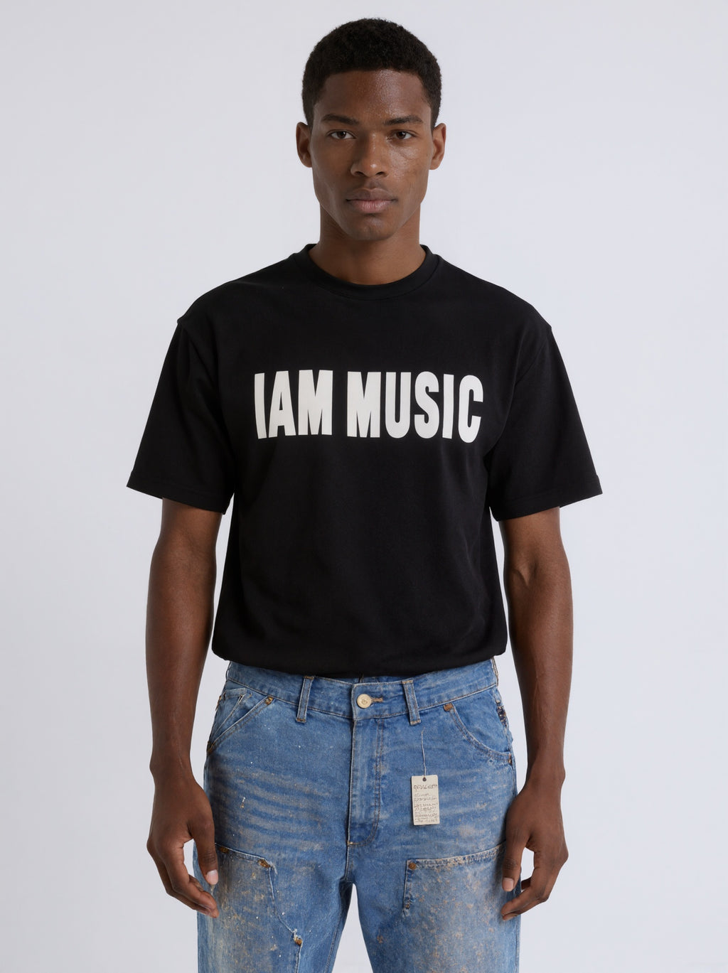 MEN‘s MUSIC slogan T-shirt