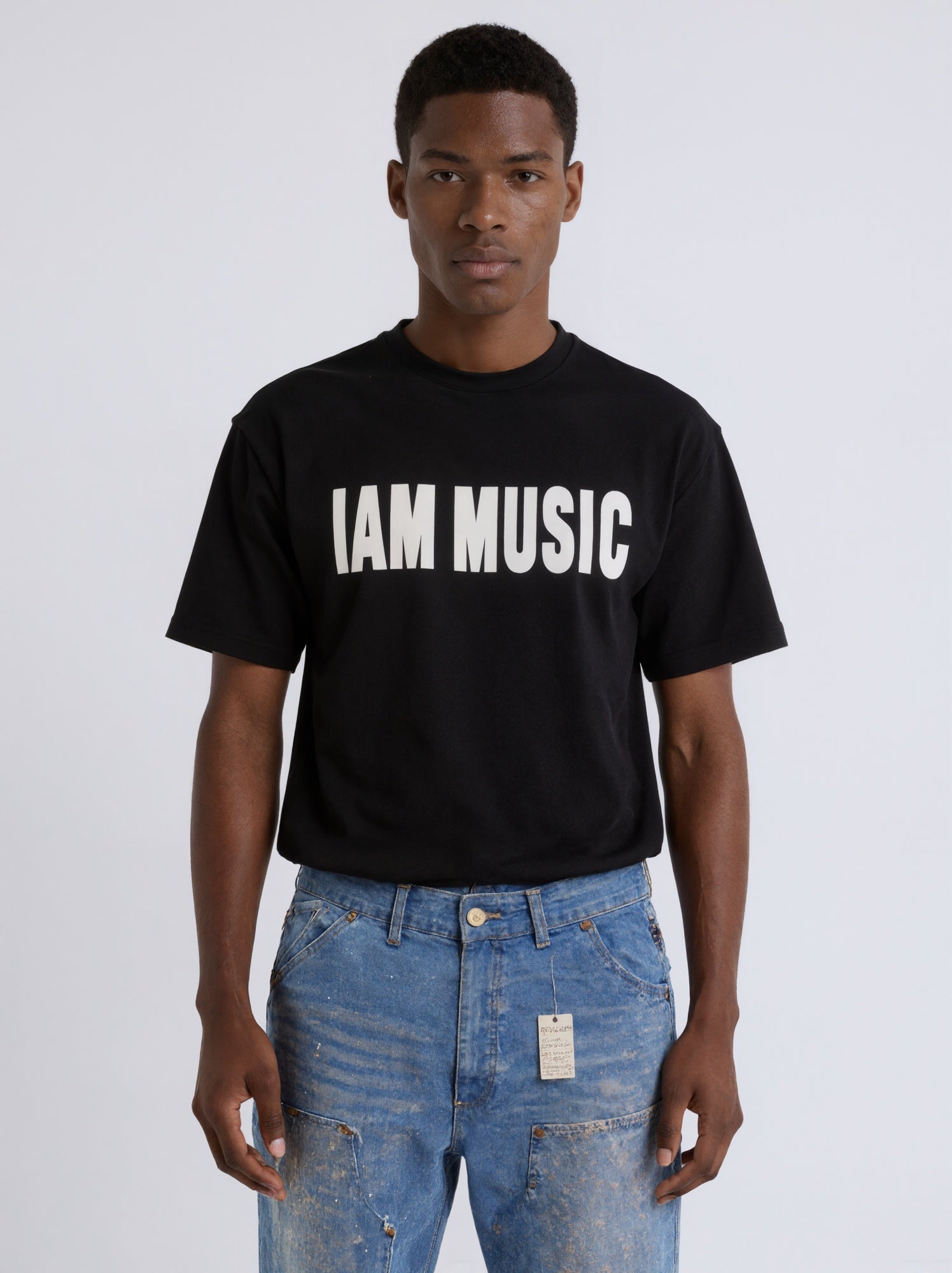 MEN‘s MUSIC slogan T-shirt
