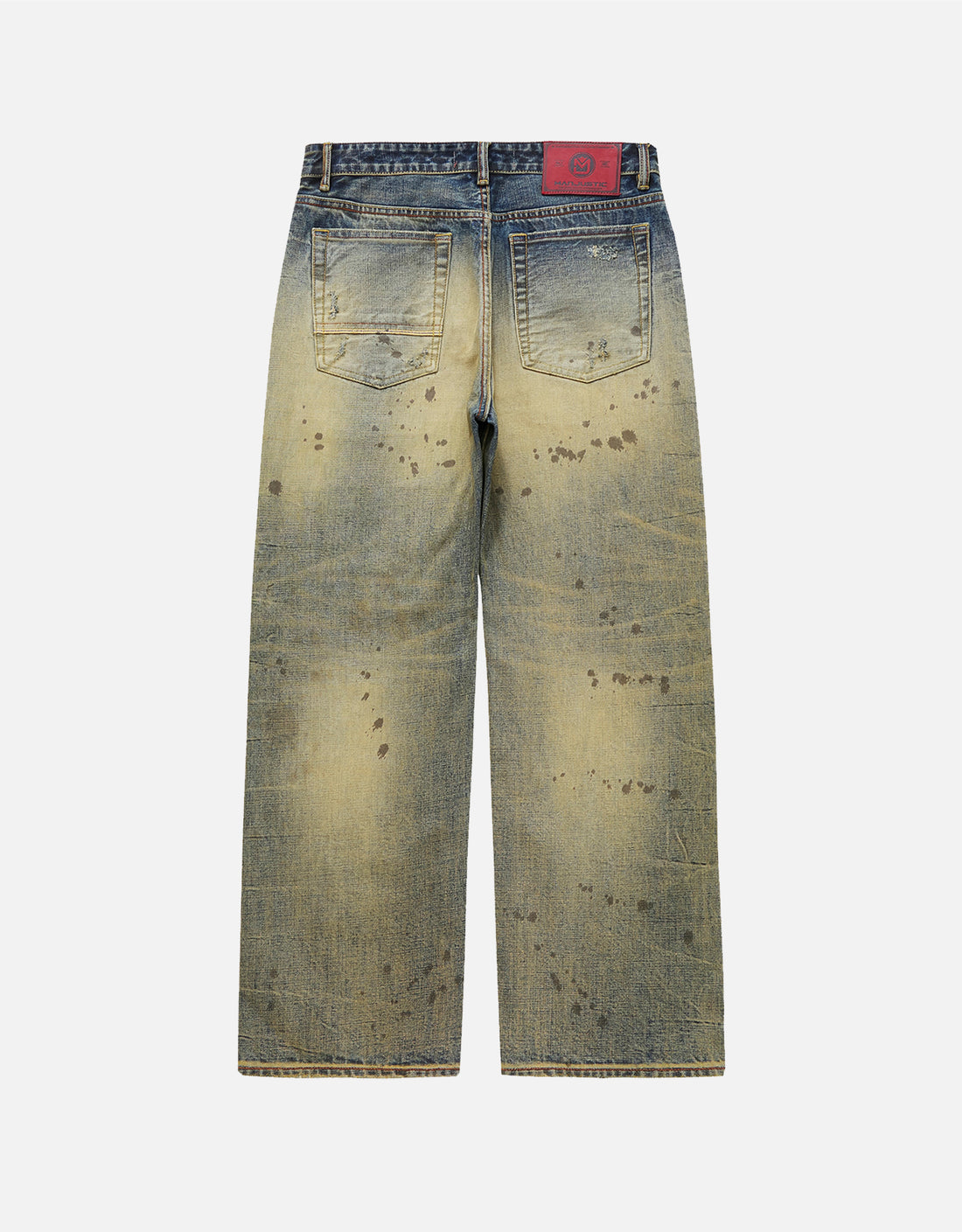 Selvedge Denim Patch Washed Jeans