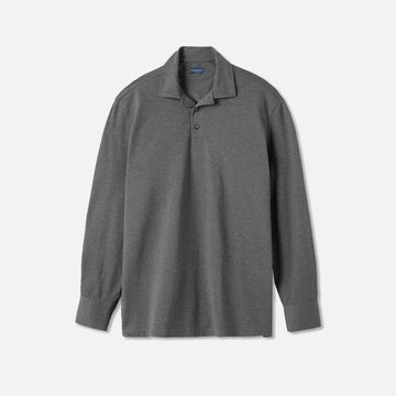 The Italian Long Sleeve Pique Polo Shirt