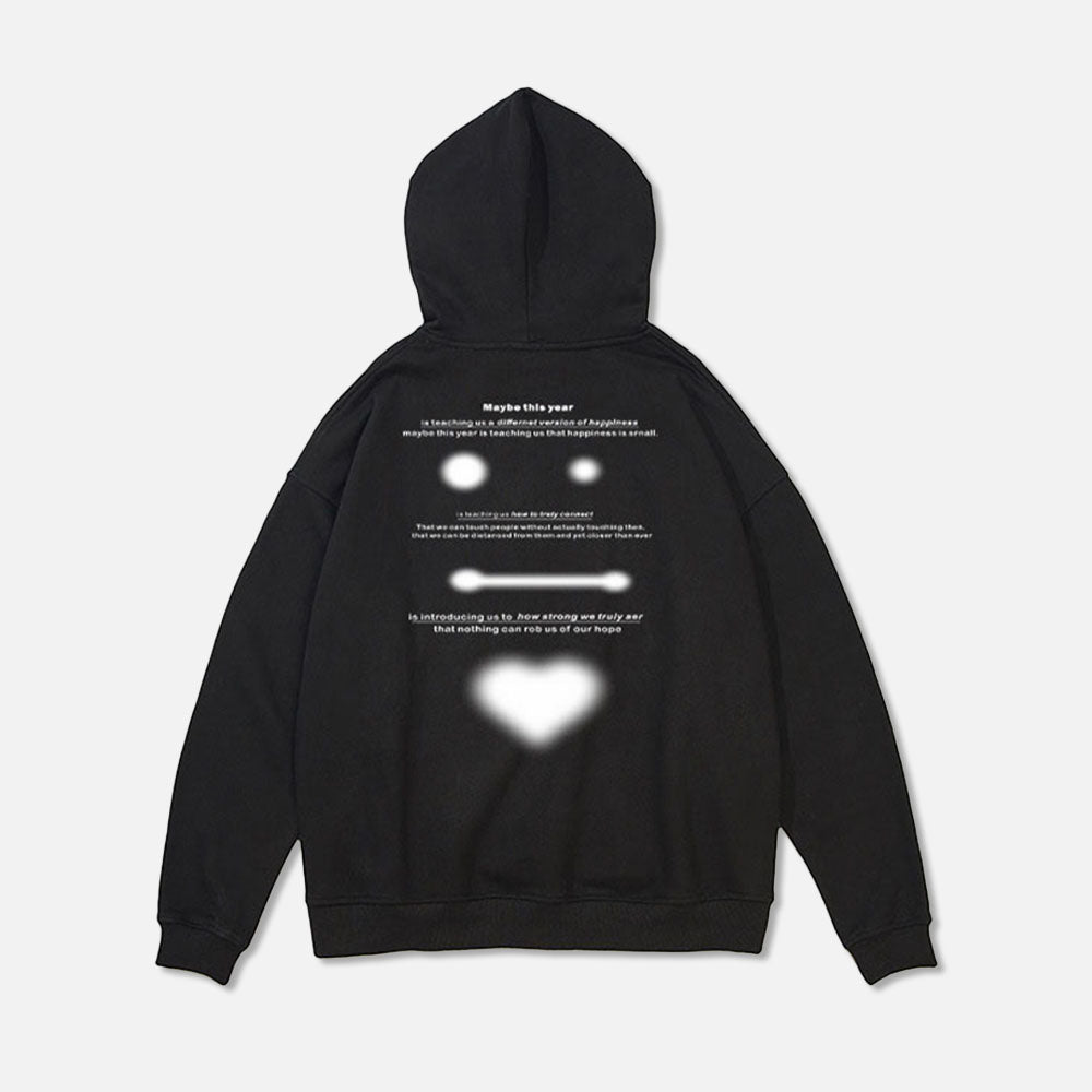 370G Terry Art Pattern Print Vintage Digital Print Loose Casual Cotton Hoodie