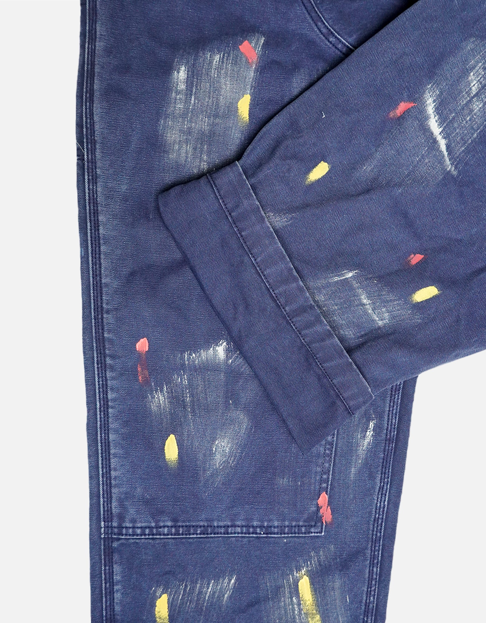 loose-fit washed ink splashing cargo pants