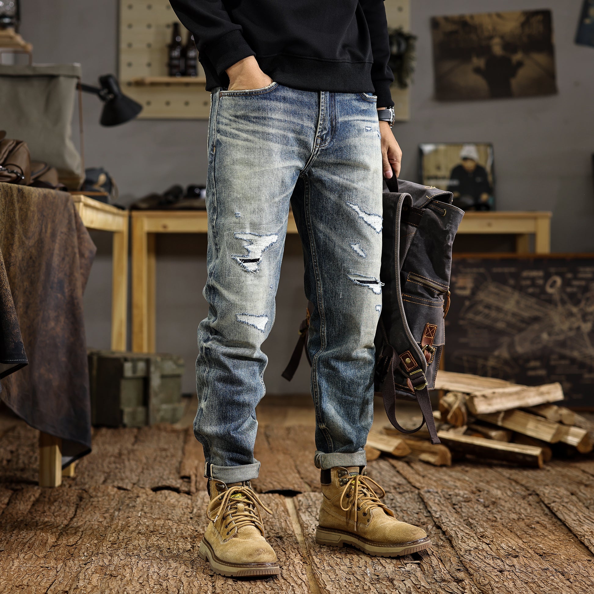 Mid-Blue Vintage Taper jeans
