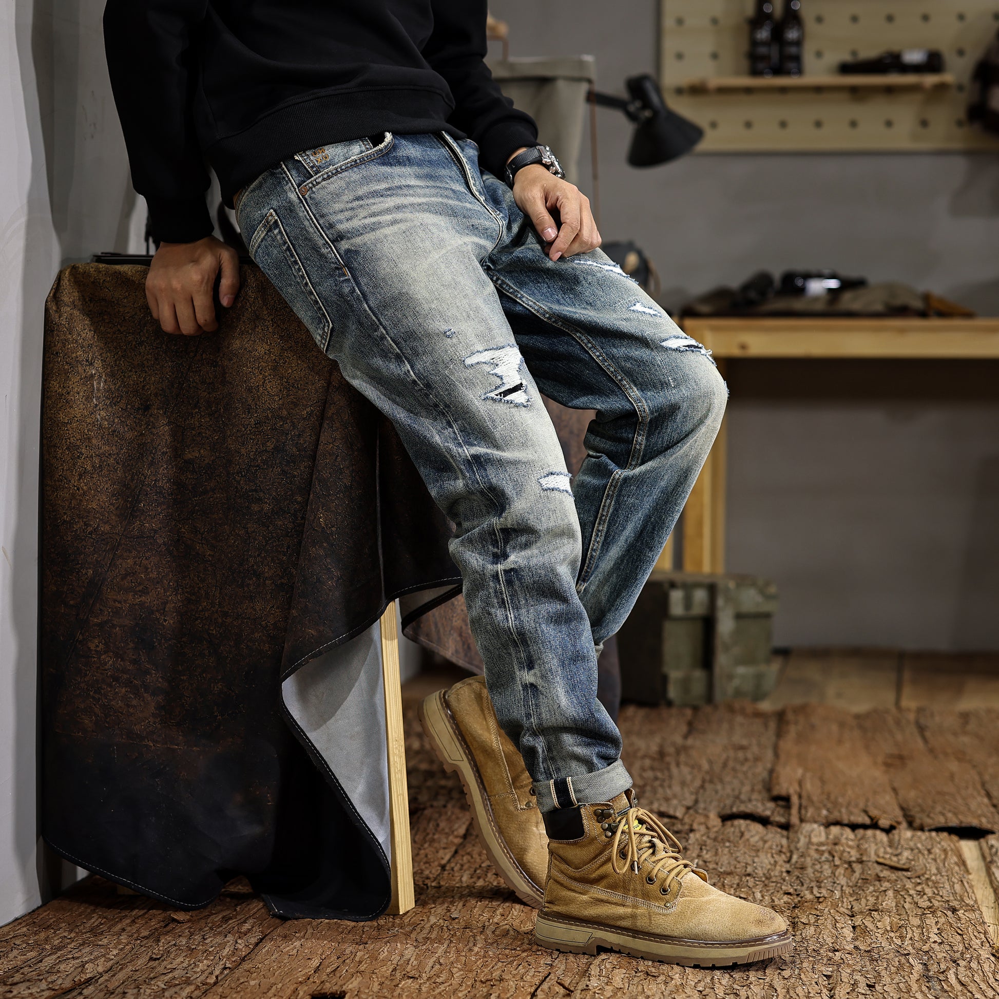 Mid-Blue Vintage Taper jeans
