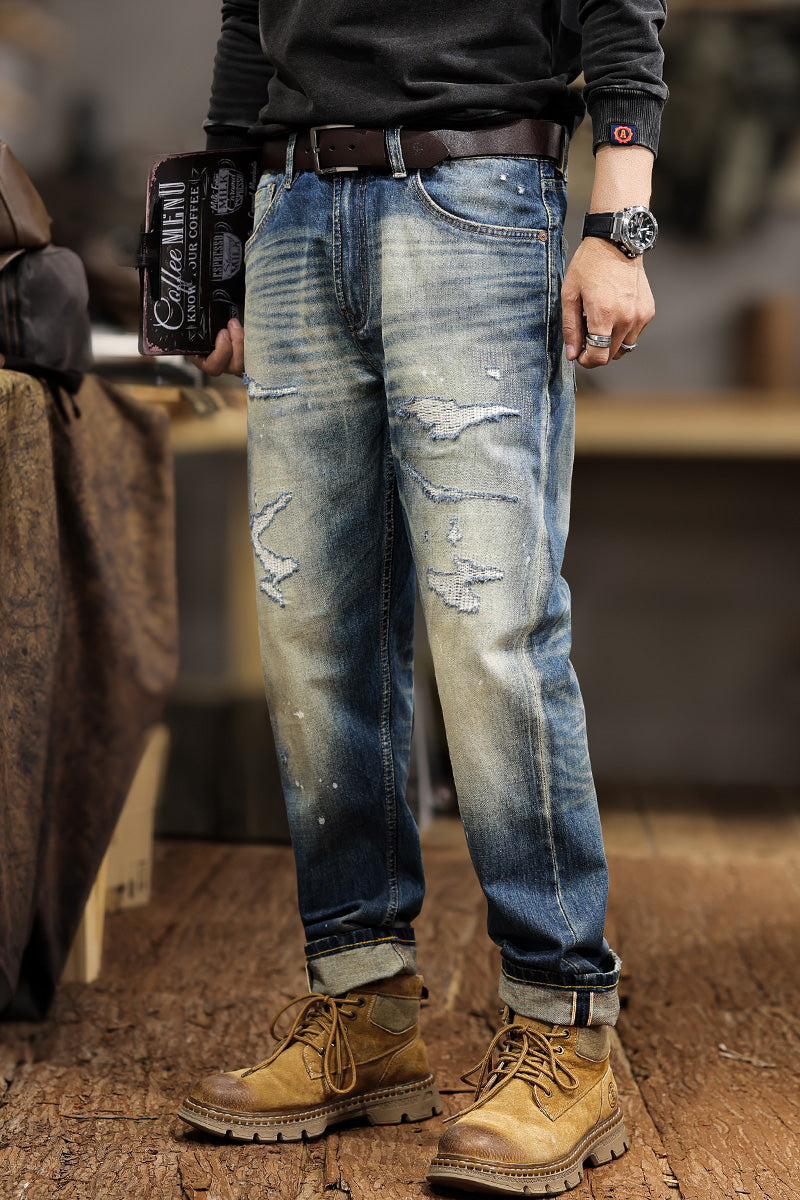 retro-style men's jeans