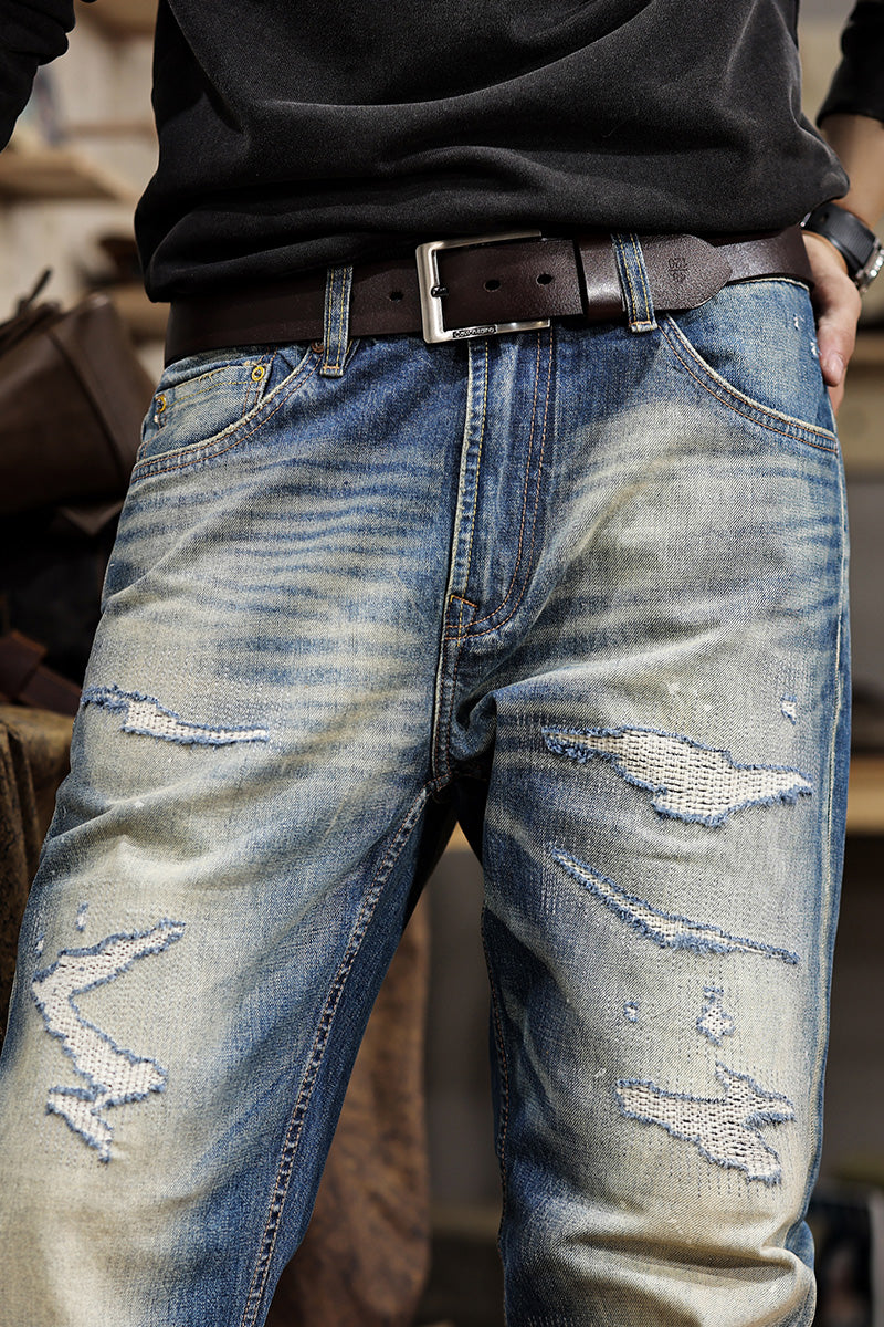 retro-style men's jeans