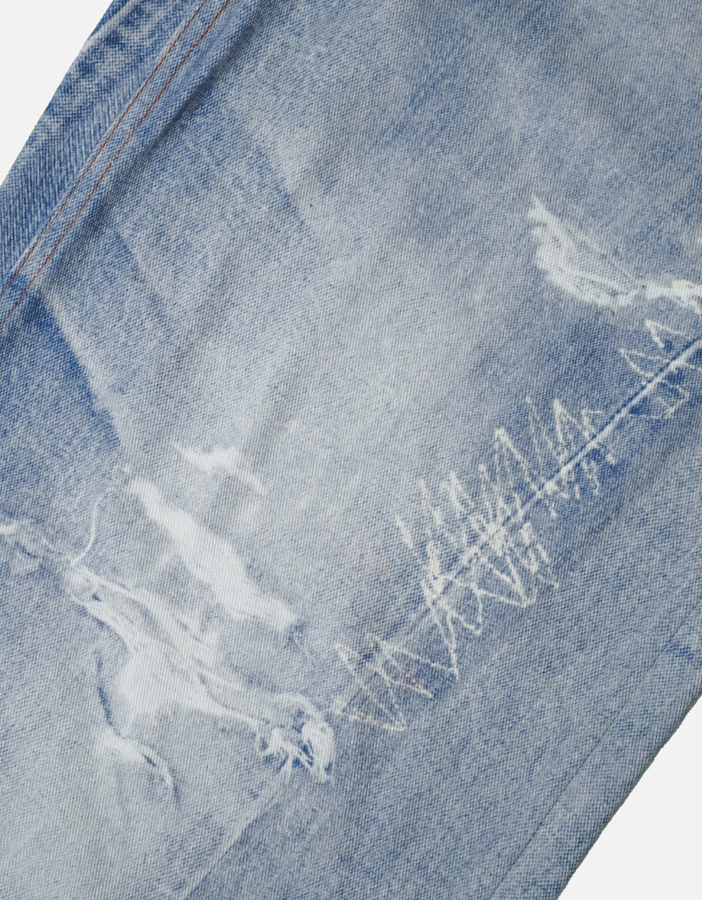 DIGITAL PRINTING WIDE LEG DESIGNER JEANS