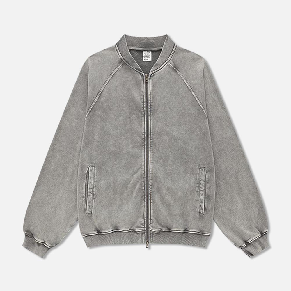 450G Heavy Wash Vintage Insert Sleeve Loose Jacket