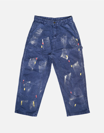 loose-fit washed ink splashing cargo pants