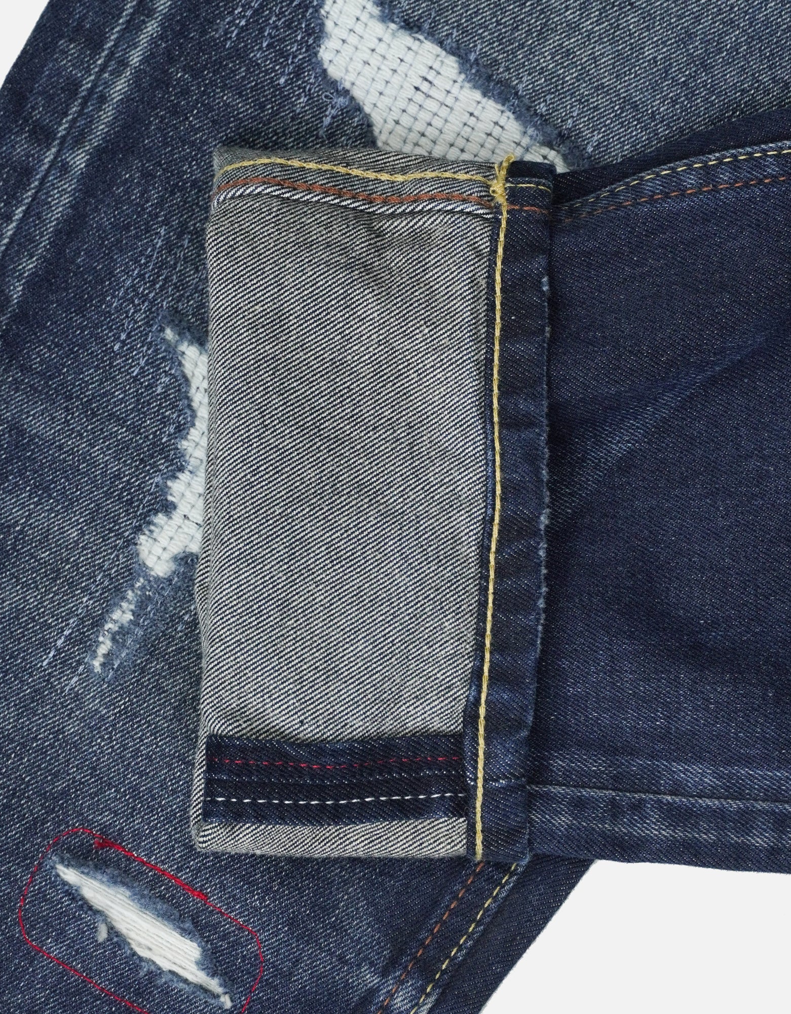 blue denim vintage washed distressed jeans