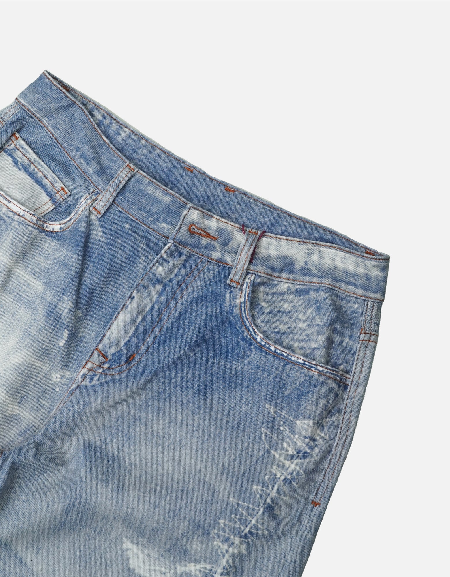 DIGITAL PRINTING WIDE LEG DESIGNER JEANS