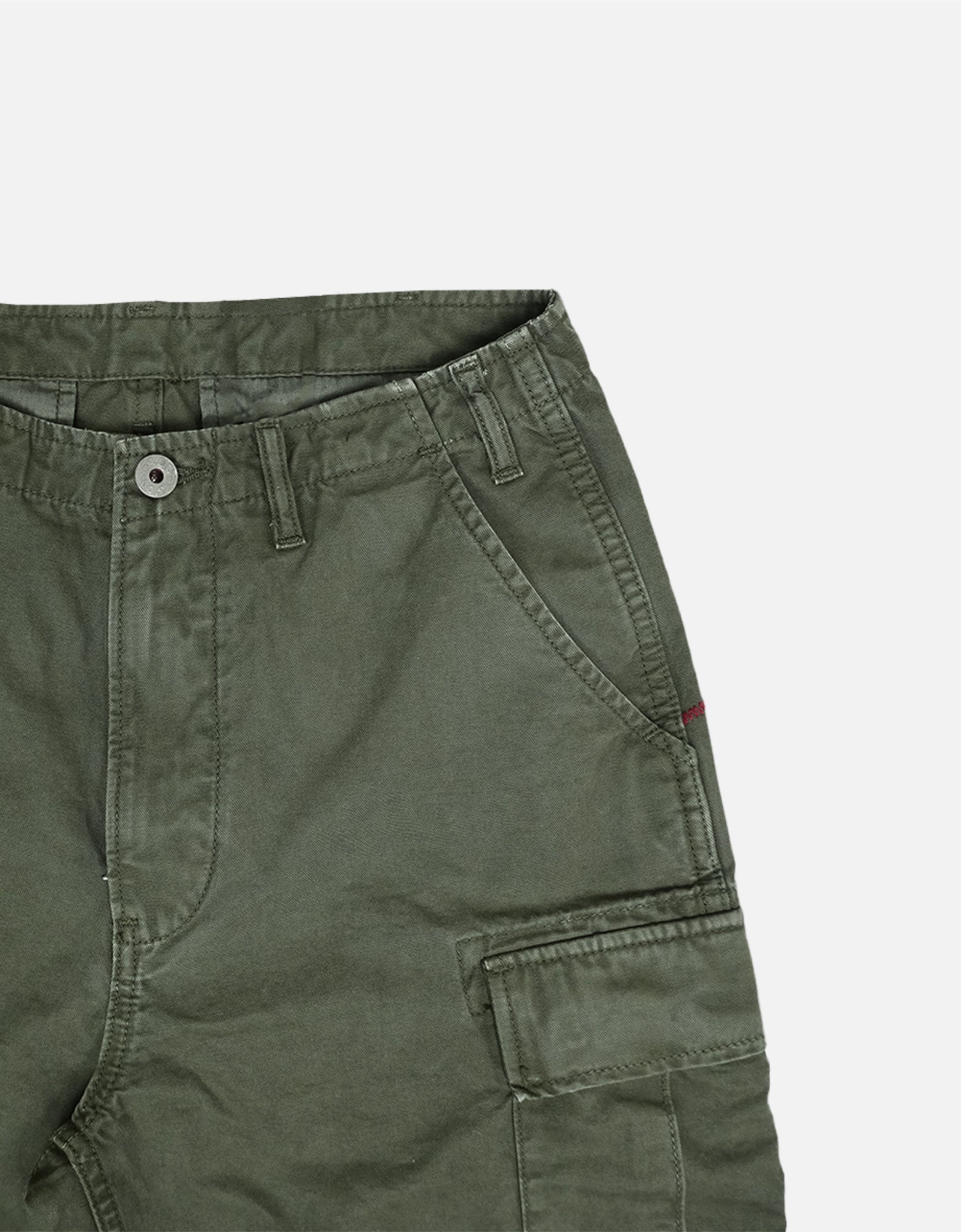 loose-fit washed  Multi-Pocket Vintage Cargo  Pantscargo pants