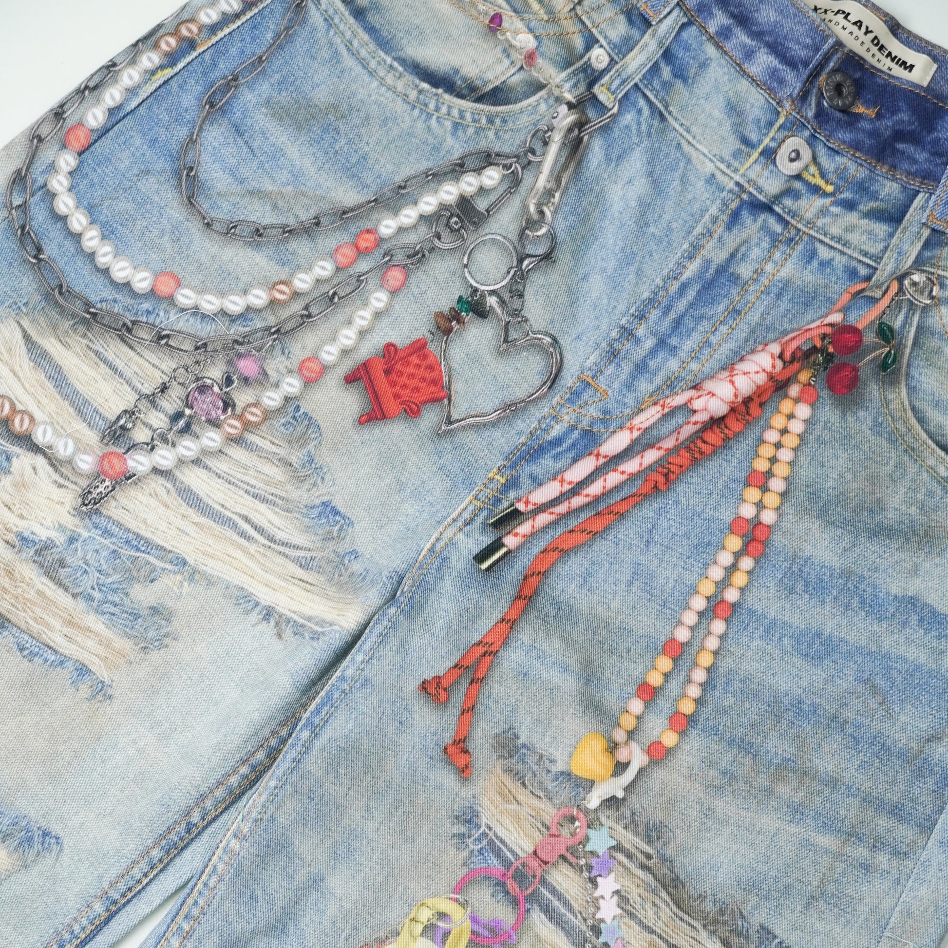 Rope Chain Baggy Jeans