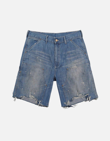 Washed-Blue Tannin denim fabric short