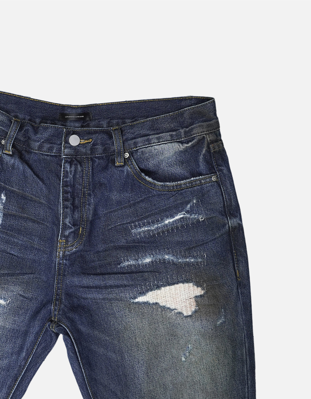 blue hue  distressed denim jeans