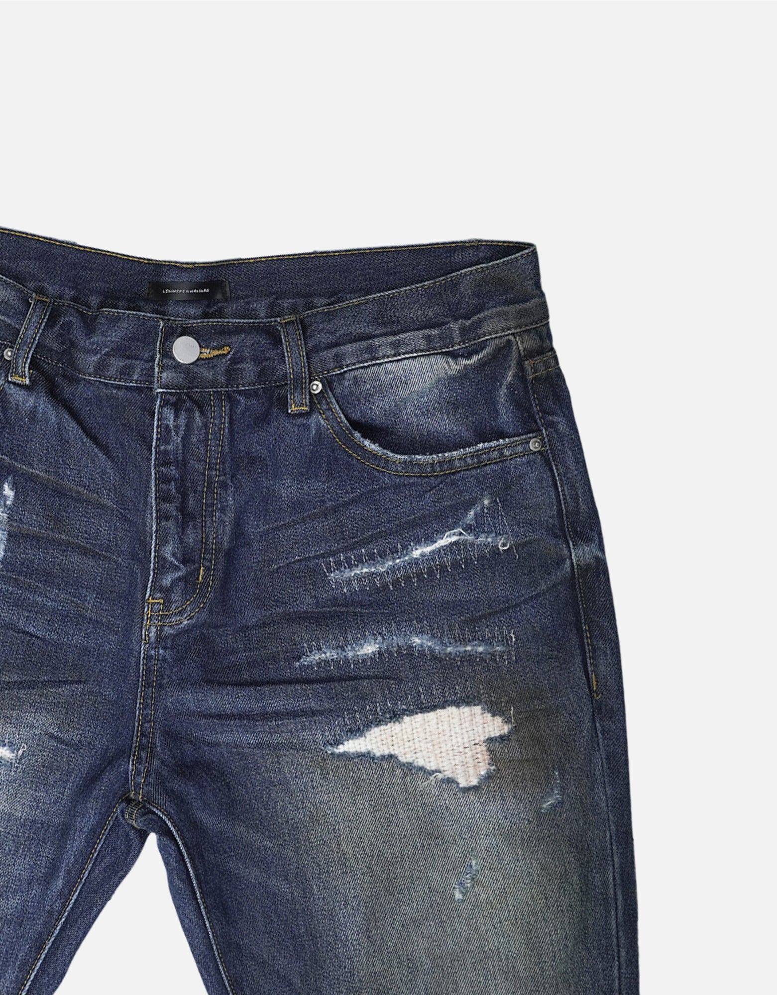 blue hue  distressed denim jeans