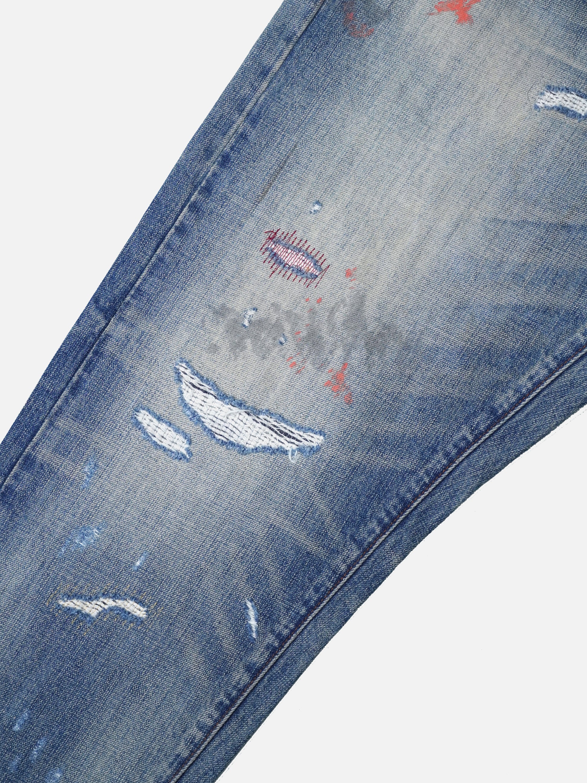 vibrant blue wash jeans