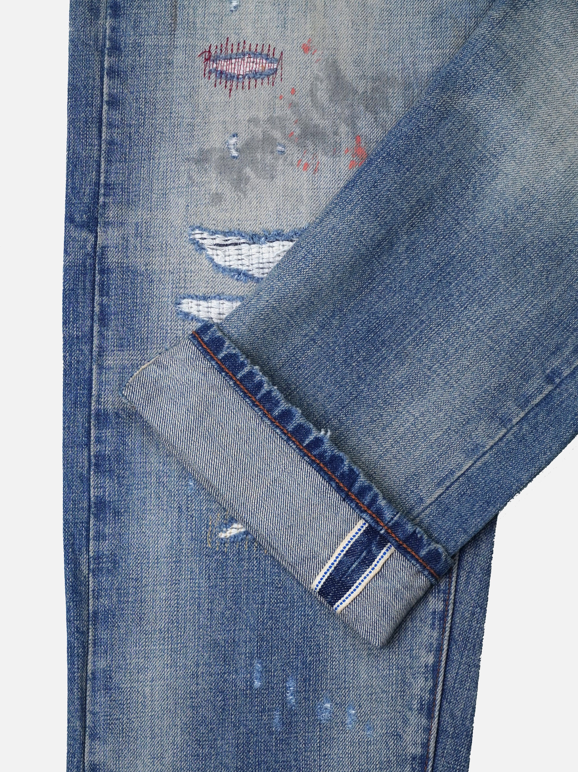 vibrant blue wash jeans