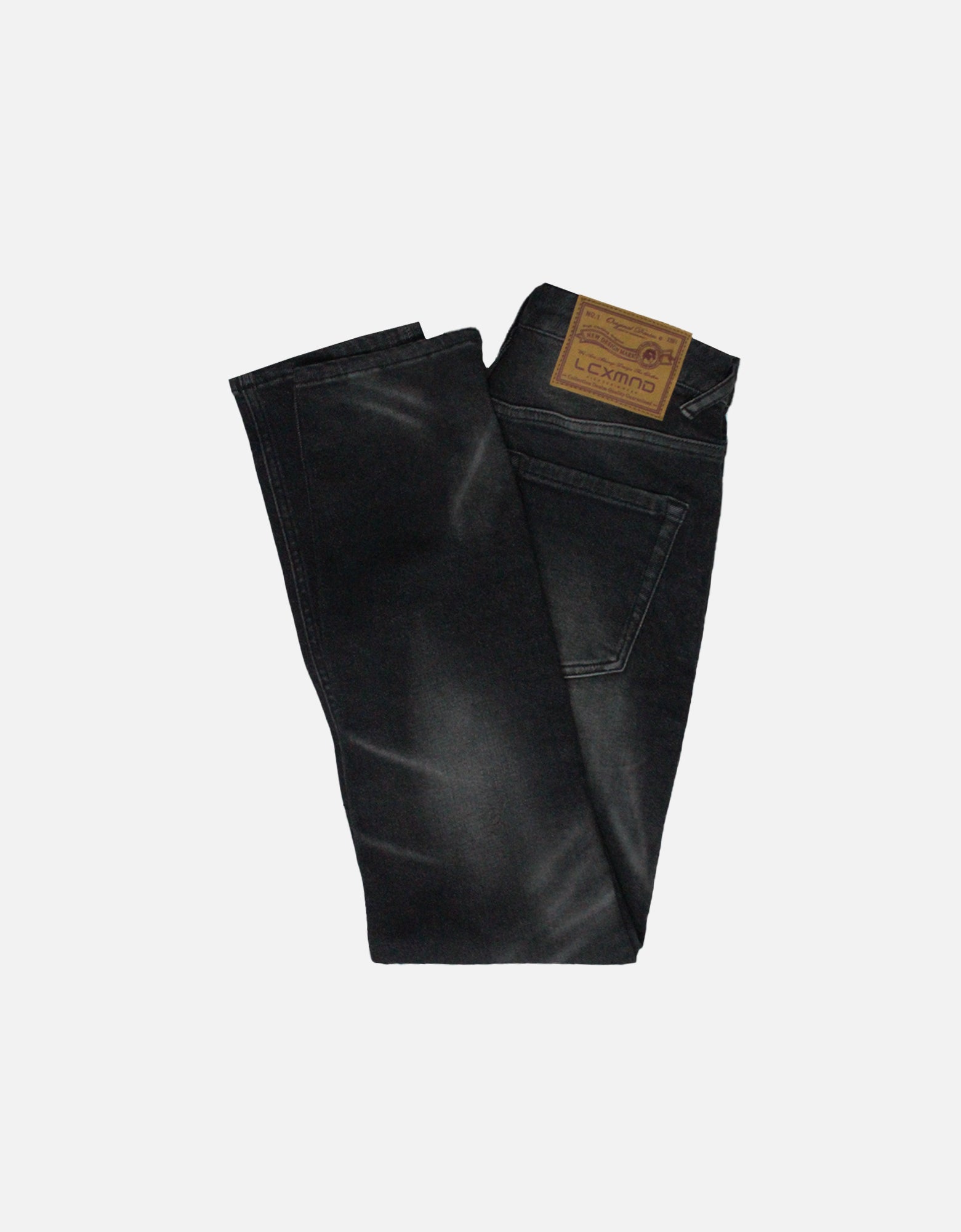 Classic five pocket washed slim denim jeans
