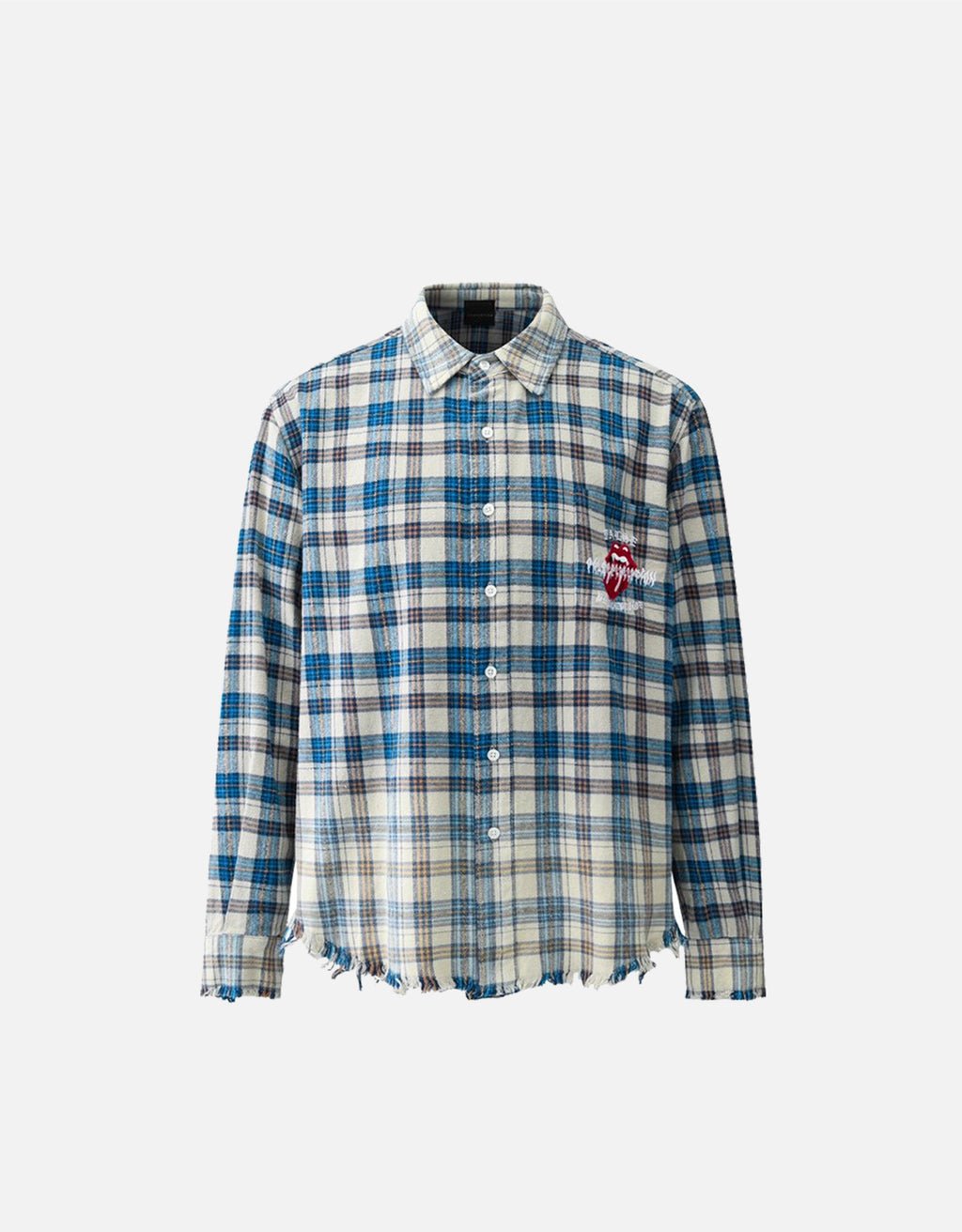 Faded Gradient Washed Distressed Blood-Tooth Shirt