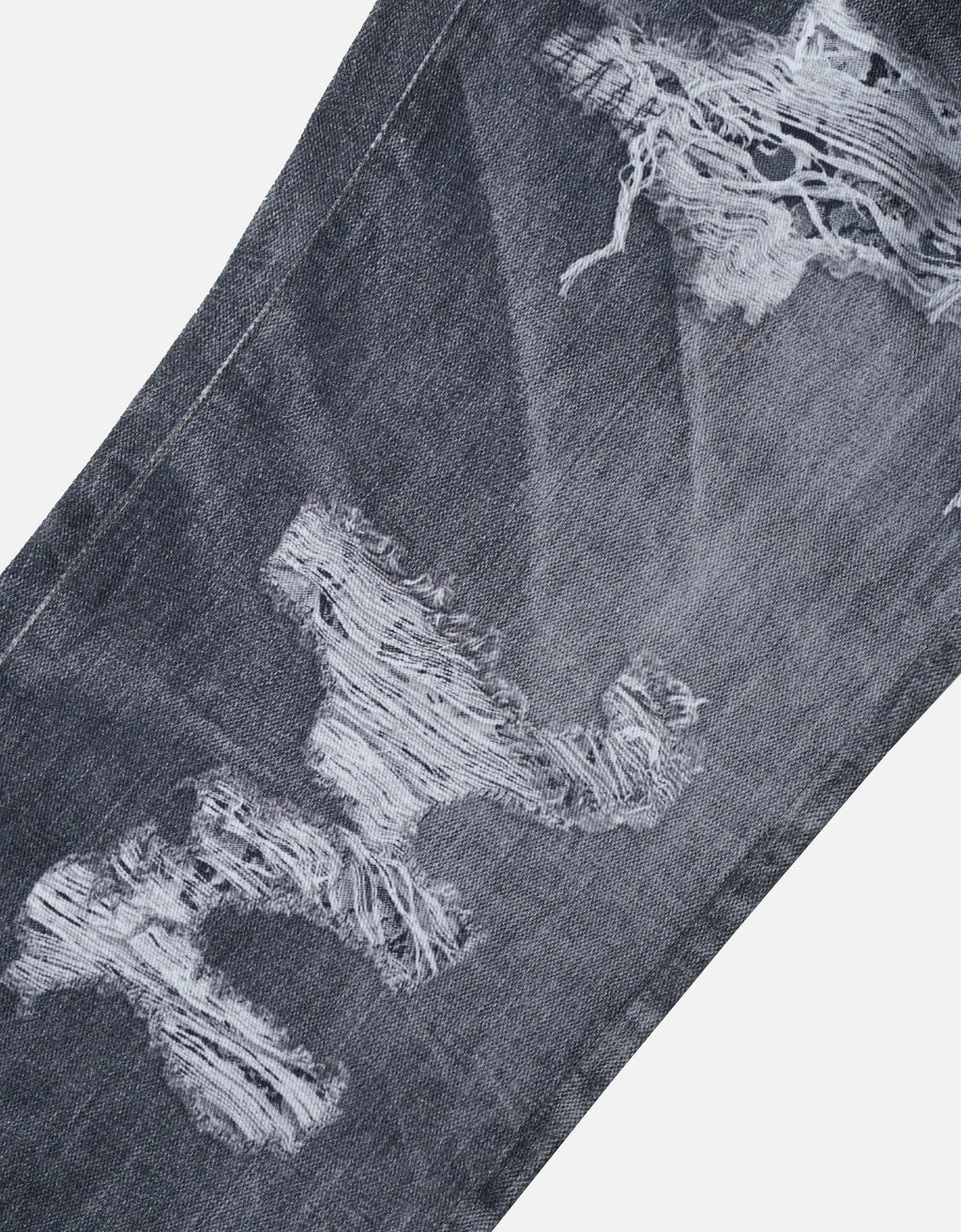 3D Printed Distressed  Men's Jeans