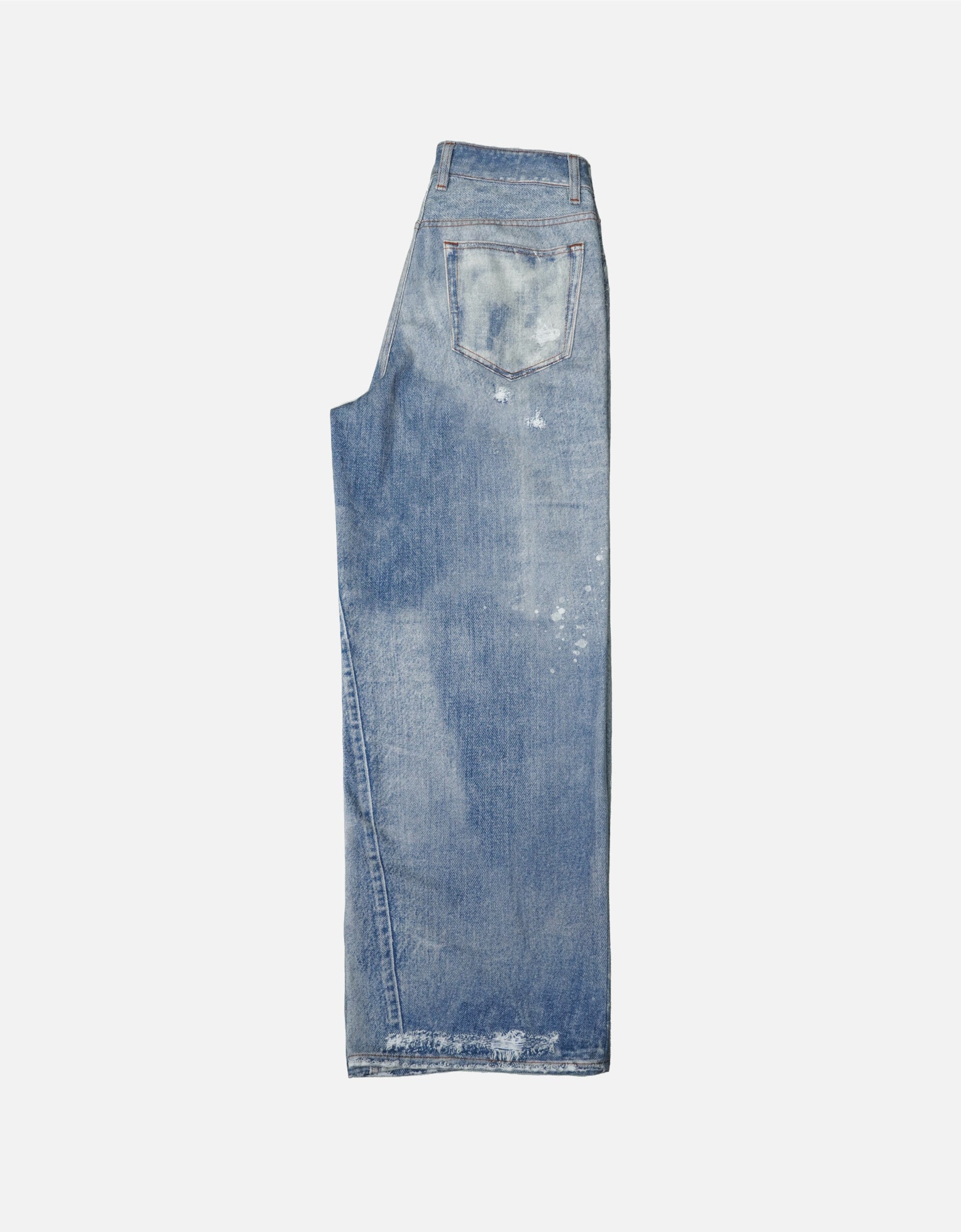 DIGITAL PRINTING WIDE LEG DESIGNER JEANS