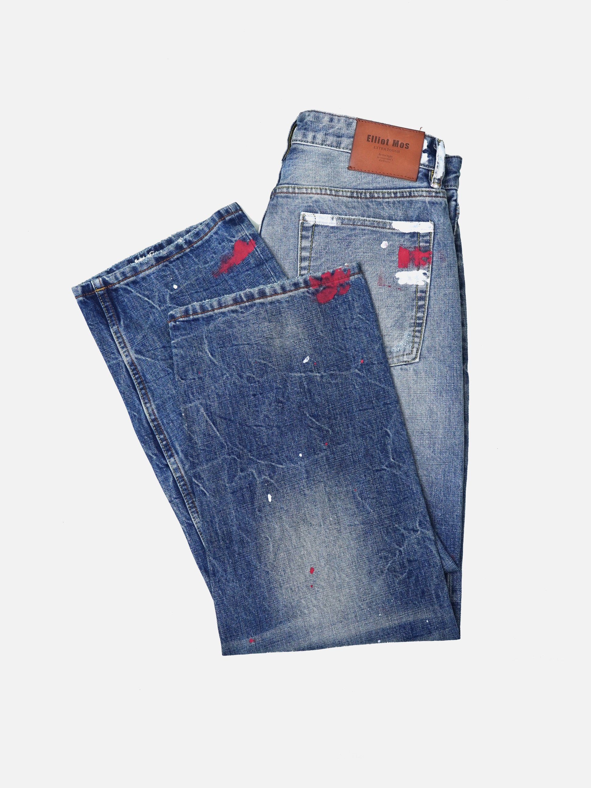 Washed  Low-Waist Loose Straight Wide-Leg Jeans