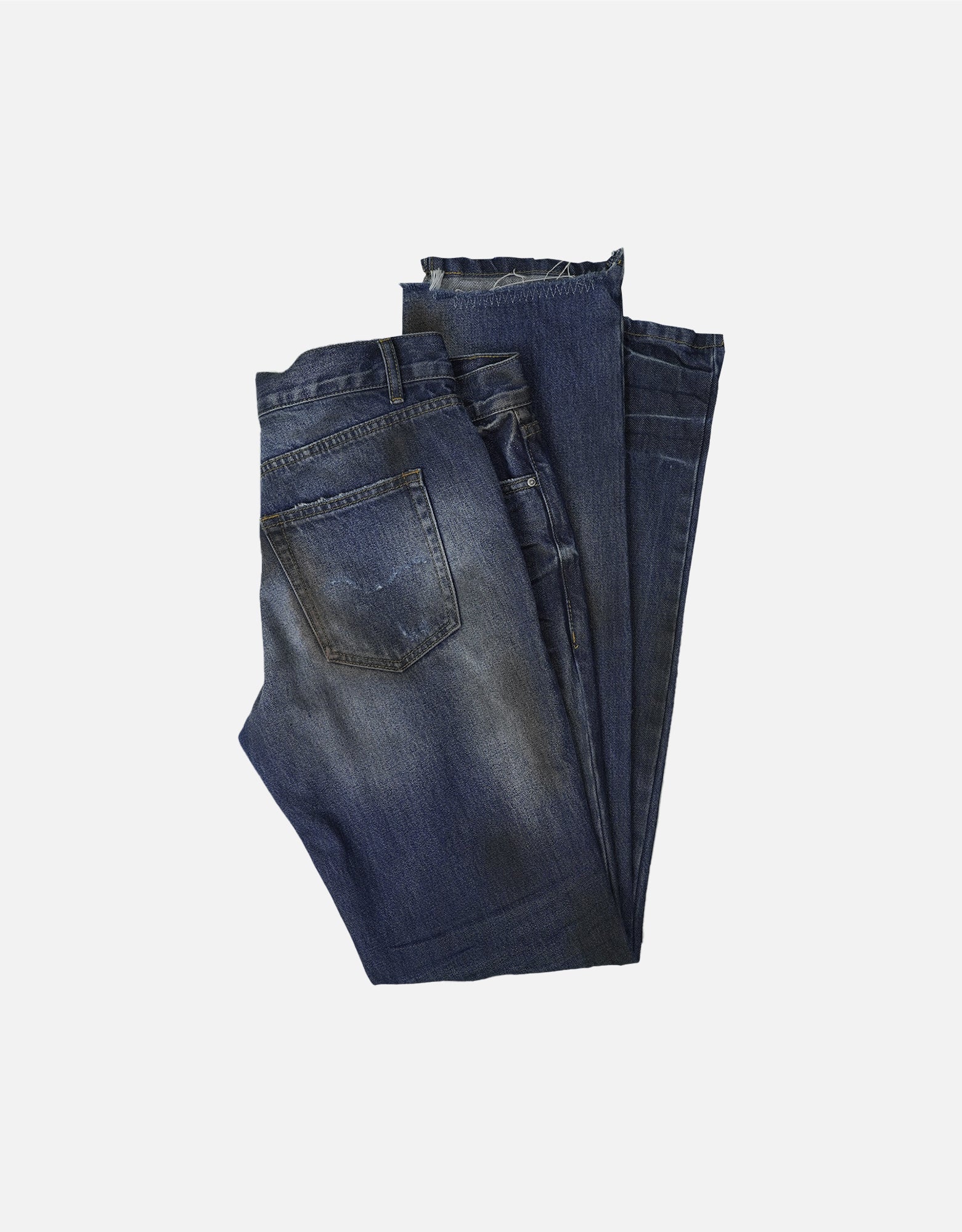 blue hue  distressed denim jeans