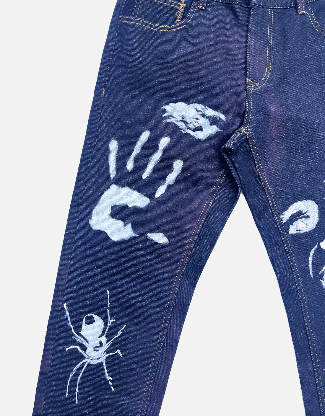 dark blue Halloween denim jeans