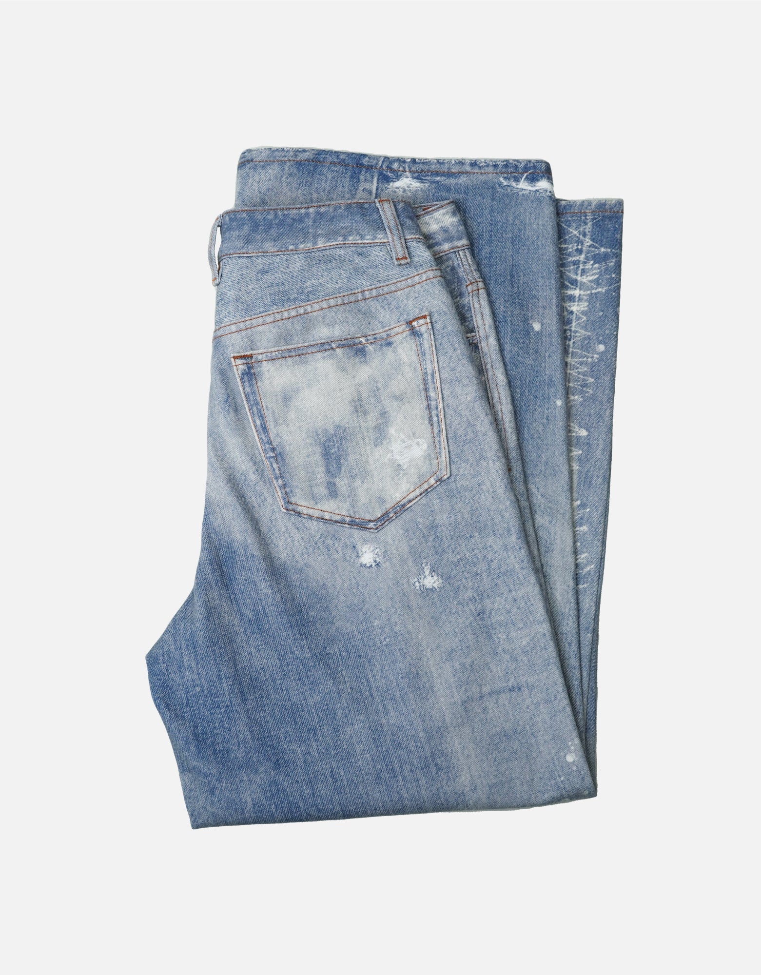 DIGITAL PRINTING WIDE LEG DESIGNER JEANS