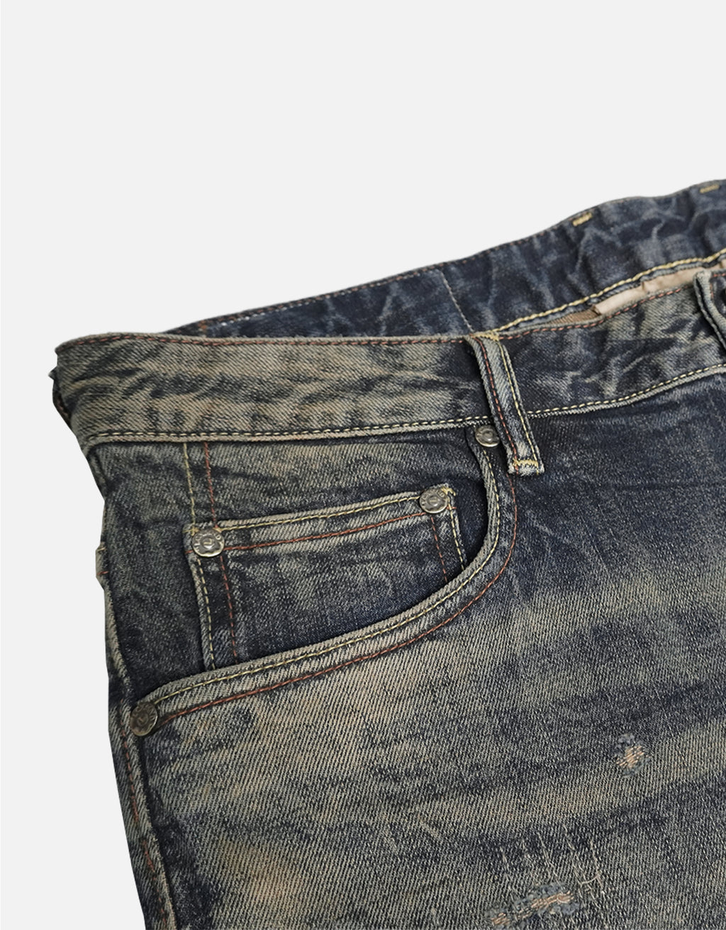 salvage Denim Patchwork Washed Jeans