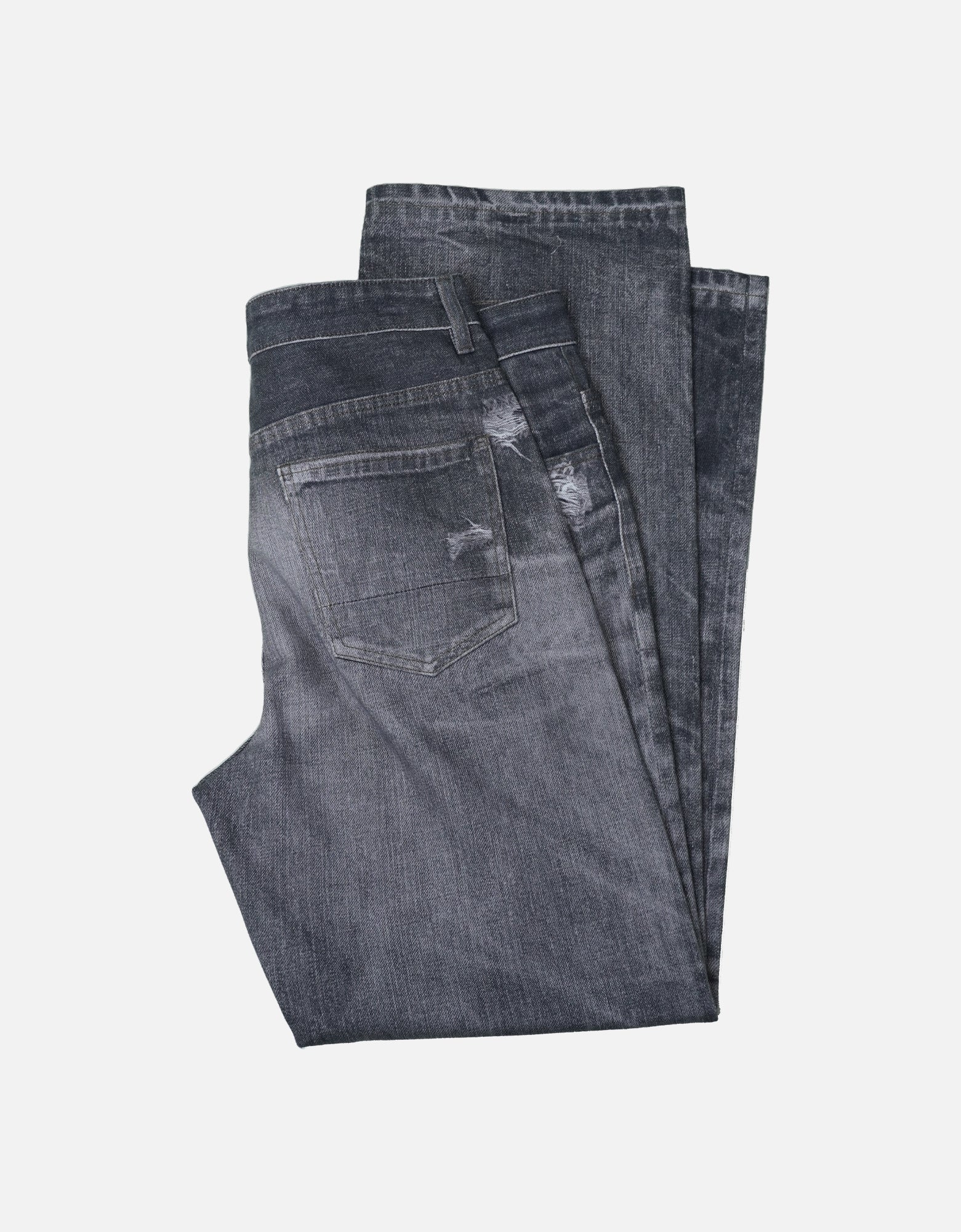 3D Printed Distressed  Men's Jeans